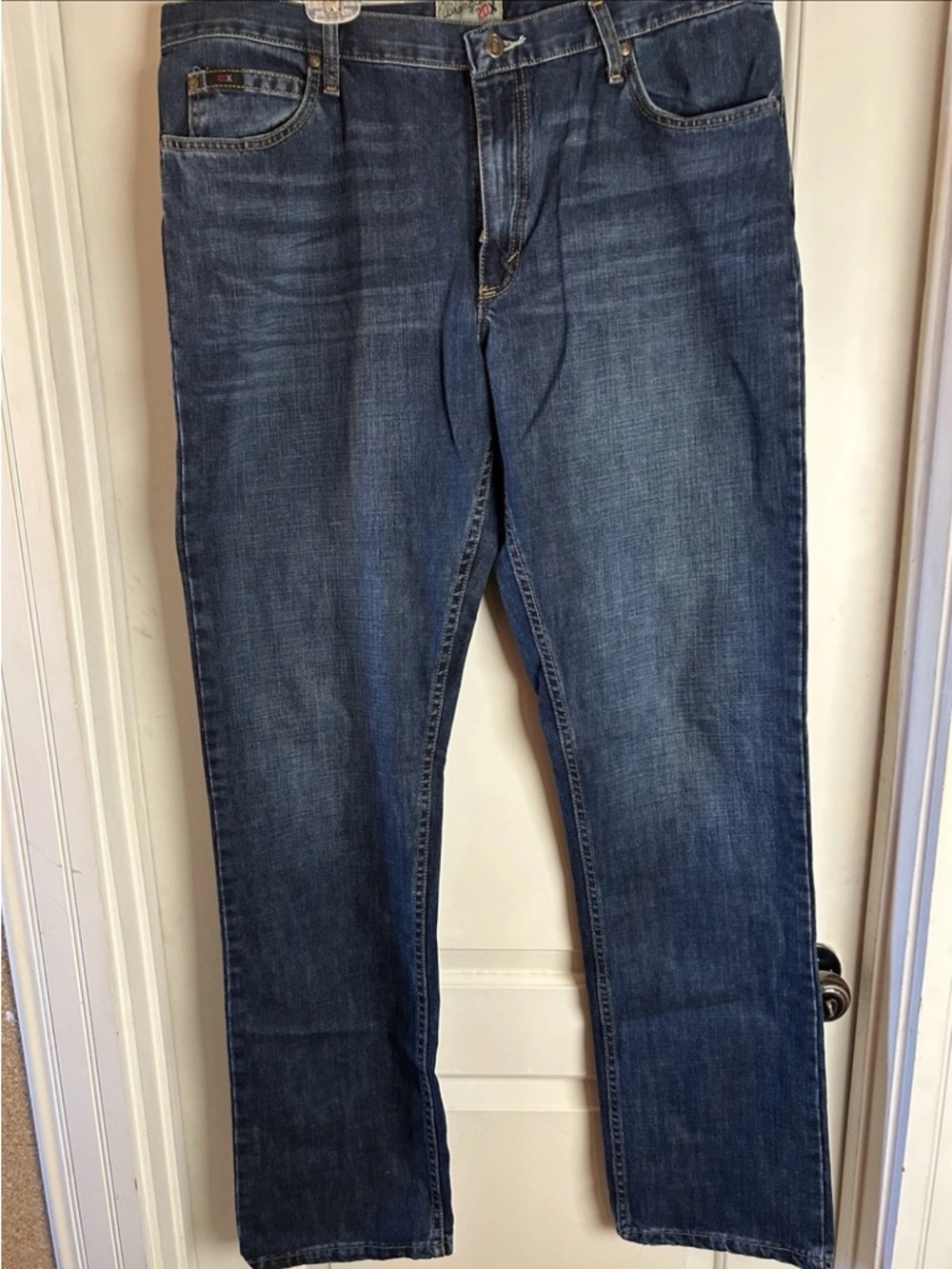 Wrangler 20X 02 Competition Blue Jeans Slim Fit Boot Cut Men’s 38 x 38